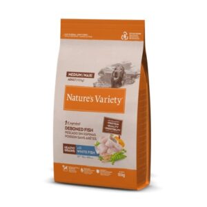 NATURE'S VARIETY DOG HEALTHY GRAINS MEDIUM/MAXI ADULT PESCADO BLANCO 3Kg/10Kg