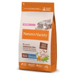 NATURE'S VARIETY CAT HEALTHY GRAINS KITTEN PESCADO BLANCO 1.25Kg