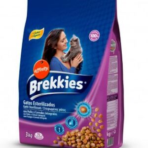 BREKKIES CAT STERILIZED POLLO 3Kg (4uds./caja)
