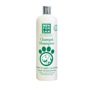 MENFORSAN CHAMPÚ CON PROTEINAS DE SEDA Y ACEITE DE ARGÁN PARA PERROS 1L