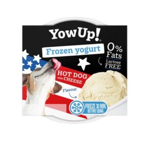 YOW UP! YOGUR HELADO HOT DOG CON QUESO PARA PERROS 110g (12ud./caja)