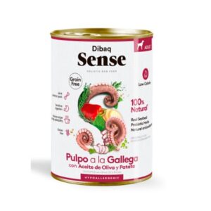 DIBAQ SENSE COMIDA HÚMEDA NO GRAIN DE PULPO A LA GALLEGA PARA PERROS ADULTOS 380g - (12uds./caja)