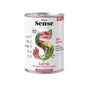 DIBAQ SENSE COMIDA HÚMEDA NO GRAIN DE CORDERO PARA PERROS ADULTOS 380g - (12uds./caja)