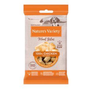 NATURE'S VARIETY DOG LIOFILIZADO SNACK MEAT BITES POLLO 20g (20uds./caja)