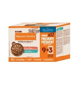 NATURE’S VARIETY CAT BOCADITOS EN SALSA MULTIPACK PESCADOS 6 SALMÓN-6 TUNA