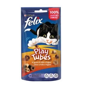 FELIX SNACK PLAY TUBES POLLO E HÍGADO 50g (8ud./caja)