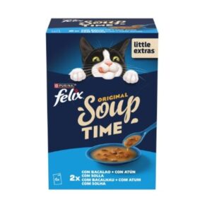 FELIX SOUP PACK ORIGINAL 2 BACALAO, 2 ATÚN Y 2 SOLLA 48g (8ud./caja)